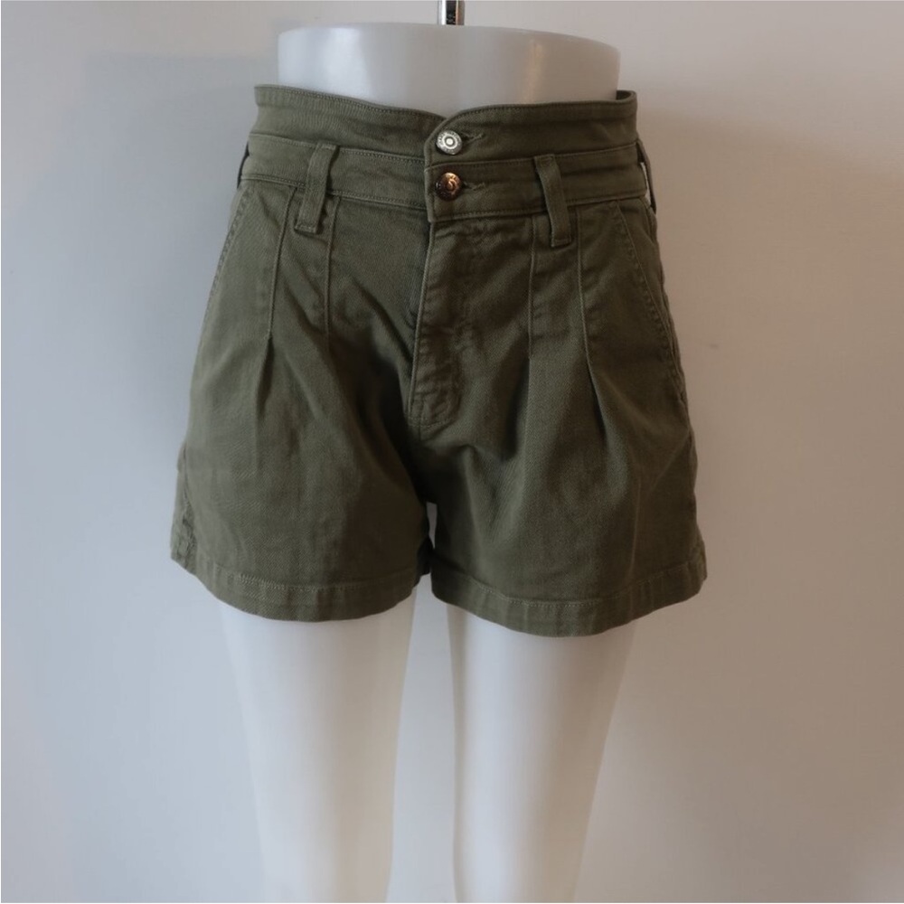 Veronica Beard High Waist Khaki Shorts